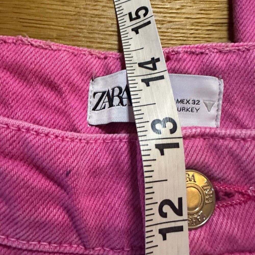 Zara wide leg pink jeans women’s 10 - Picture 3 of 7